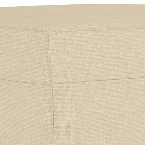 3-dijelni set sofa krem od mikrovlakana - Krema s jastučićima i tabureom Cijena