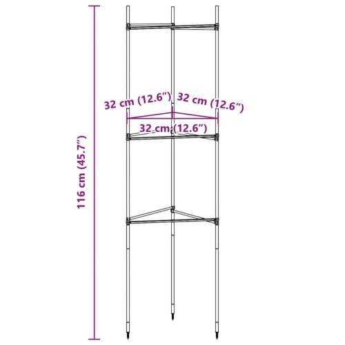 Kavez za rajčice 2 kom 116 cm od čelika i PP-a - 116 cm 2 bez vreće Cijena