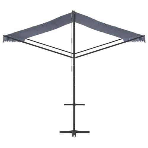Samostojeća tenda plavo-bijela 400 x 300 cm od tkanine i čelika - Bijela 4 x 3 m 1 Cijena