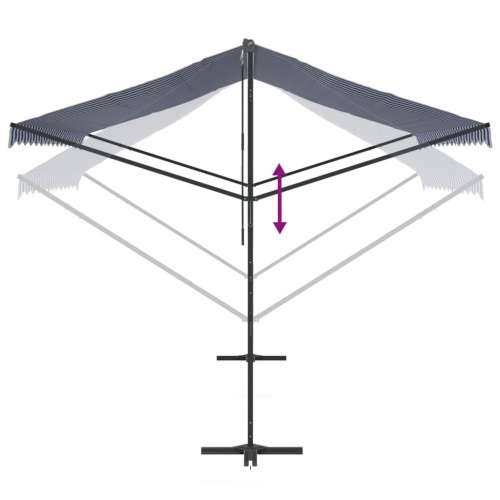 Samostojeća tenda plavo-bijela 400 x 300 cm od tkanine i čelika - Bijela 4 x 3 m 1 Cijena