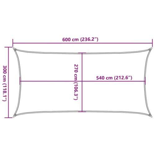 Jedro za zaštitu od sunca 160 g/m² pravokutno 3x6 m HDPE - Svjetlosiva 3 x 6 m 1 Cijena