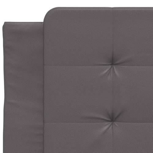 Krevet s madracem sivi 90 x 190 cm od umjetne kože - Siva 90 x 190 cm Cijena