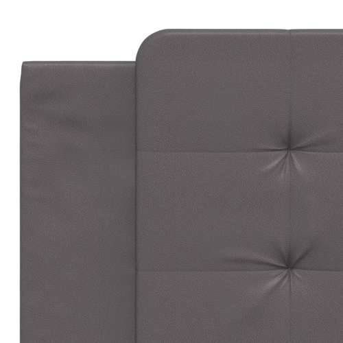 Krevet s madracem sivi 180 x 200 cm od umjetne kože - Siva 180 x 200 cm Cijena