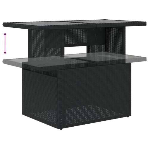 Vrtna garnitura - 7-dijelni set vrtnih sofa od poliratana s jastucima crni - Crna 7 Cijena