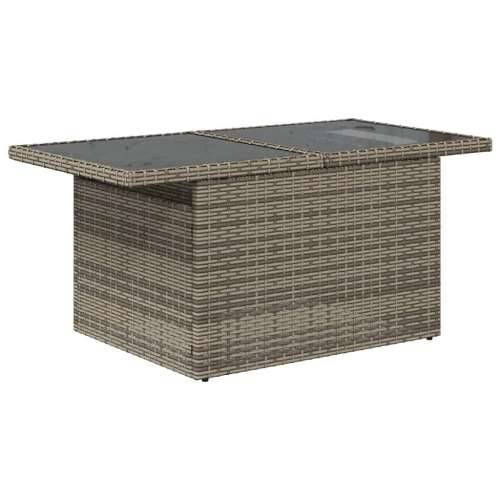 Vrtna garnitura - 7-dijelni set vrtnih sofa sivi od poliratana - Siva 7 Cijena