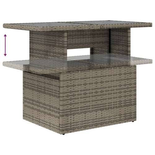 Vrtna garnitura - 7-dijelni set vrtnih sofa sivi od poliratana - Siva 7 Cijena