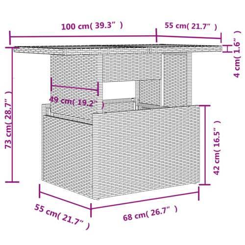 Vrtna garnitura - 7-dijelni set vrtnih sofa sivi od poliratana - Siva 7 Cijena