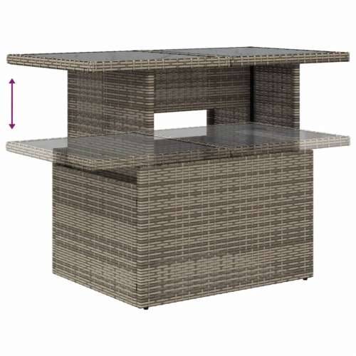 Vrtna garnitura - 8-dijelni set vrtnih sofa od poliratana s jastucima sivi - Siva 8 Cijena
