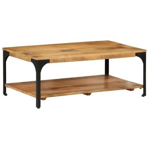 Stolić za kavu 2 razine 100x55x38 cm masivno drvo manga i čelik - 100 x 55 x 38 cm 1 masivno drvo manga Cijena
