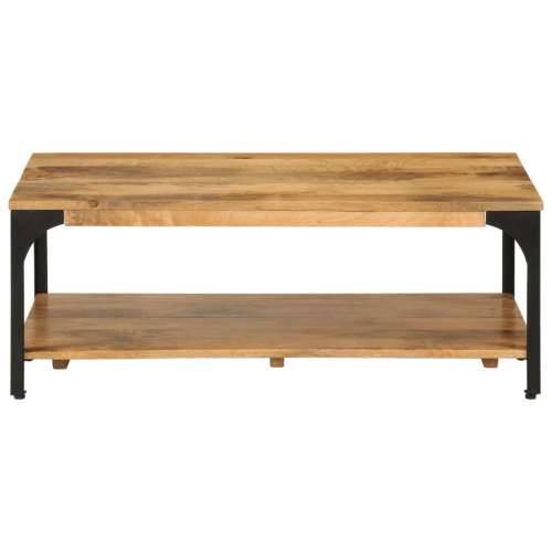 Stolić za kavu 2 razine 100x55x38 cm masivno drvo manga i čelik - 100 x 55 x 38 cm 1 masivno drvo manga Cijena