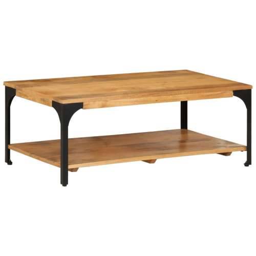 Stolić za kavu 2 razine 100x55x38 cm masivno drvo manga i čelik - 100 x 55 x 38 cm 1 masivno drvo manga Cijena