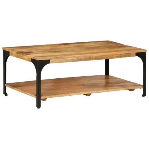 Stolić za kavu 2 razine 100x55x38 cm masivno drvo manga i čelik - 100 x 55 x 38 cm 1 masivno drvo manga Cijena