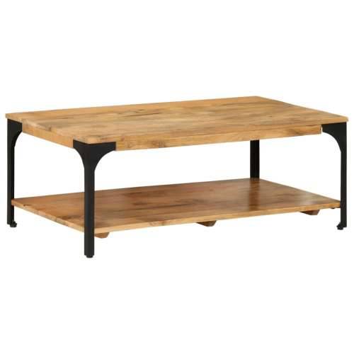 Stolić za kavu 2 razine 100x55x38 cm masivno drvo manga i čelik - 100 x 55 x 38 cm 1 masivno drvo manga Cijena
