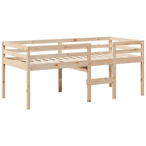 Visoki krevet s krovom 80 x 200 cm od masivne borovine - Prirodna 80 x 200 cm Cijena