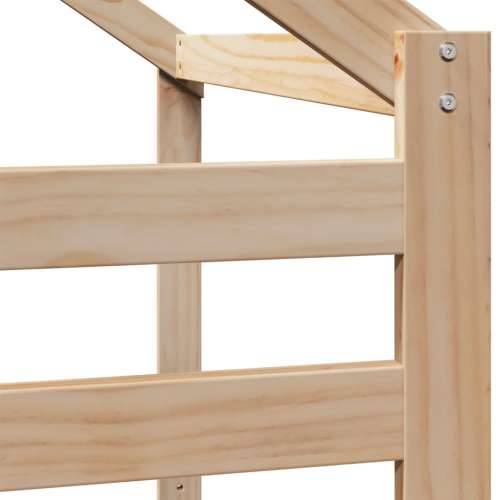Visoki krevet s krovom 75 x 190 cm od masivne borovine - Prirodna 75 x 190 cm Cijena