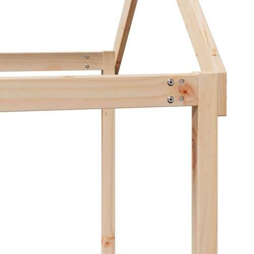 Visoki krevet s krovom 80 x 200 cm od masivne borovine - Prirodna 80 x 200 cm Cijena