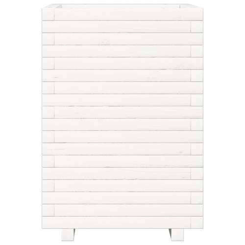 Vrtna sadilica bijela 50x50x72 cm od masivne borovine - Bijela 50 x 50 x 72 cm 1 Cijena