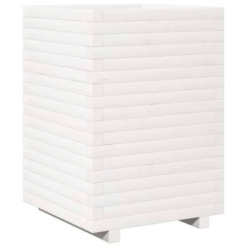Vrtna sadilica bijela 50x50x72 cm od masivne borovine - Bijela 50 x 50 x 72 cm 1 Cijena