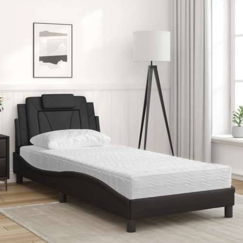 Krevet s madracem crni 90x190 cm od umjetne kože - Crna 90 x 190 cm Cijena