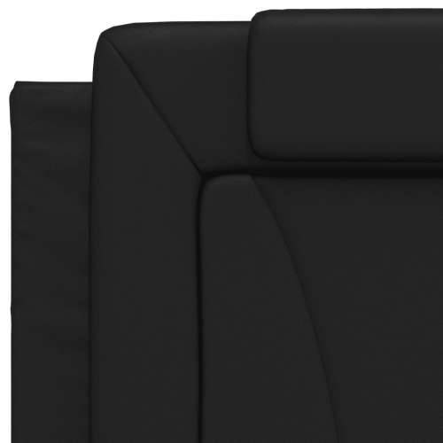 Krevet s madracem crni 90x190 cm od umjetne kože - Crna 90 x 190 cm Cijena