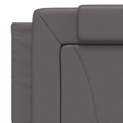 Krevet s madracem sivi 160 x 200 cm od umjetne kože - Siva 160 x 200 cm Cijena