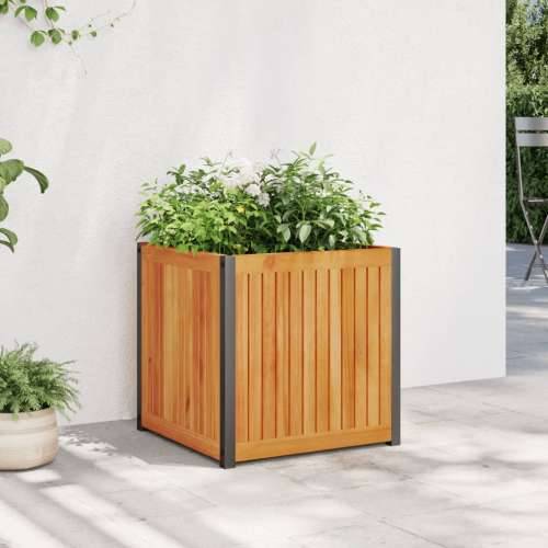 Vrtna sadilica 45 x 45 x 44 cm masivno bagremovo drvo i čelik - 45 x 45 x 44 cm 1 Cijena