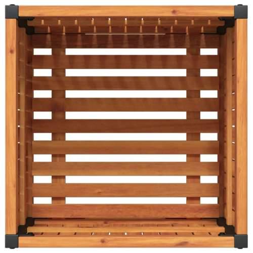 Vrtna sadilica 45 x 45 x 44 cm masivno bagremovo drvo i čelik - 45 x 45 x 44 cm 1 Cijena