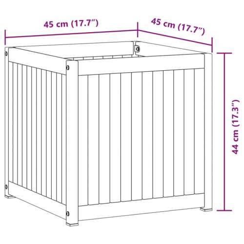 Vrtna sadilica 45 x 45 x 44 cm masivno bagremovo drvo i čelik - 45 x 45 x 44 cm 1 Cijena