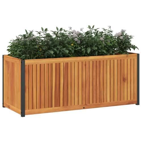 Vrtna sadilica 110 x 45 x 44 cm masivno bagremovo drvo i čelik - 110 x 45 x 44 cm 1 Cijena