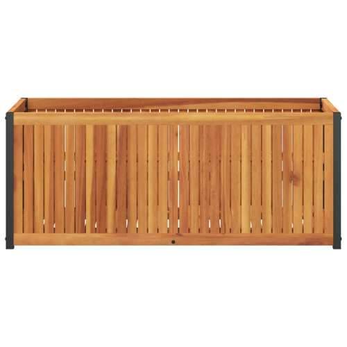 Vrtna sadilica 110 x 45 x 44 cm masivno bagremovo drvo i čelik - 110 x 45 x 44 cm 1 Cijena