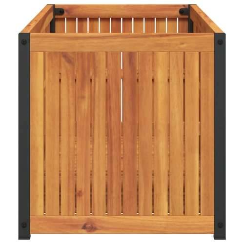 Vrtna sadilica 110 x 45 x 44 cm masivno bagremovo drvo i čelik - 110 x 45 x 44 cm 1 Cijena