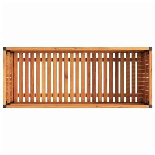 Vrtna sadilica 110 x 45 x 44 cm masivno bagremovo drvo i čelik - 110 x 45 x 44 cm 1 Cijena
