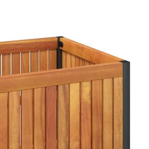 Vrtna sadilica 110 x 45 x 44 cm masivno bagremovo drvo i čelik - 110 x 45 x 44 cm 1 Cijena