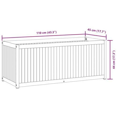 Vrtna sadilica 110 x 45 x 44 cm masivno bagremovo drvo i čelik - 110 x 45 x 44 cm 1 Cijena