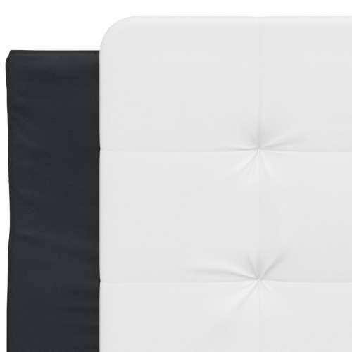 Krevet s madracem crno-bijeli 100 x 200 cm od umjetne kože - Crno-bijelo 100 x 200 cm Cijena