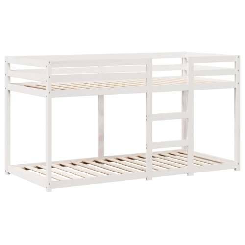 Krevet na kat s krovom bijeli 80 x 200 cm od masivne borovine - Bijela 80 x 200 cm Cijena