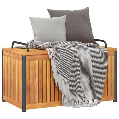 Vanjska kutija za jastuke 85x45x45/53 cm masivno drvo i čelik - 85 x 45 x 45/53 cm Cijena