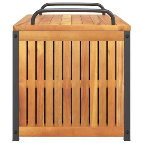 Vanjska kutija za jastuke 85x45x45/53 cm masivno drvo i čelik - 85 x 45 x 45/53 cm Cijena