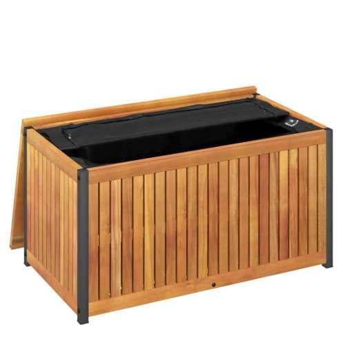 Vanjska kutija za jastuke 85x45x45/53 cm masivno drvo i čelik - 85 x 45 x 45/53 cm Cijena