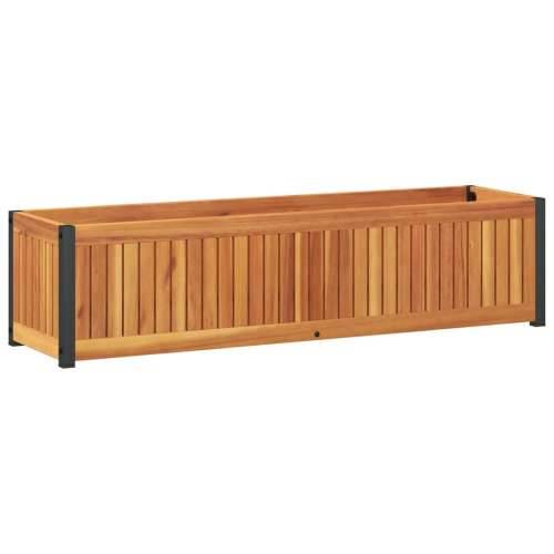 Vrtna sadilica 110 x 30 x 27,5 cm masivno drvo bagrema i čelik - 110 x 30 x 27.5 cm 1 Cijena