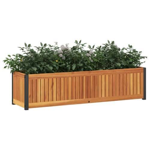Vrtna sadilica 110 x 30 x 27,5 cm masivno drvo bagrema i čelik - 110 x 30 x 27.5 cm 1 Cijena