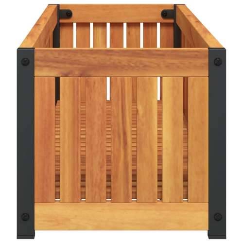Vrtna sadilica 110 x 30 x 27,5 cm masivno drvo bagrema i čelik - 110 x 30 x 27.5 cm 1 Cijena