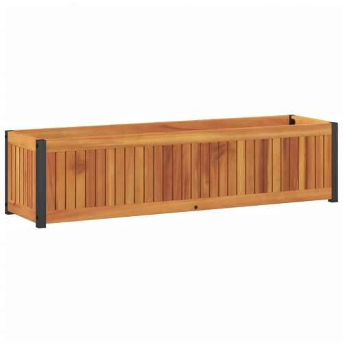 Vrtna sadilica 110 x 30 x 27,5 cm masivno drvo bagrema i čelik - 110 x 30 x 27.5 cm 1 Cijena