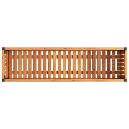 Vrtna sadilica 110 x 30 x 27,5 cm masivno drvo bagrema i čelik - 110 x 30 x 27.5 cm 1 Cijena