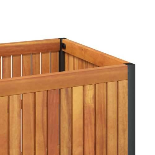 Vrtna sadilica 110 x 30 x 27,5 cm masivno drvo bagrema i čelik - 110 x 30 x 27.5 cm 1 Cijena
