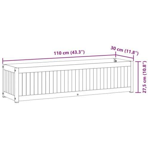 Vrtna sadilica 110 x 30 x 27,5 cm masivno drvo bagrema i čelik - 110 x 30 x 27.5 cm 1 Cijena