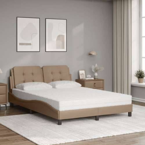 Krevet s madrac cappuccino 140x190 cm od umjetne kože - Boja cappuccina 140 x 190 cm Cijena