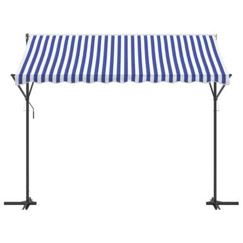 Samostojeća tenda plavo-bijela 300 x 300 cm od tkanine i čelika - Bijela 3 x 3 m 1 Cijena