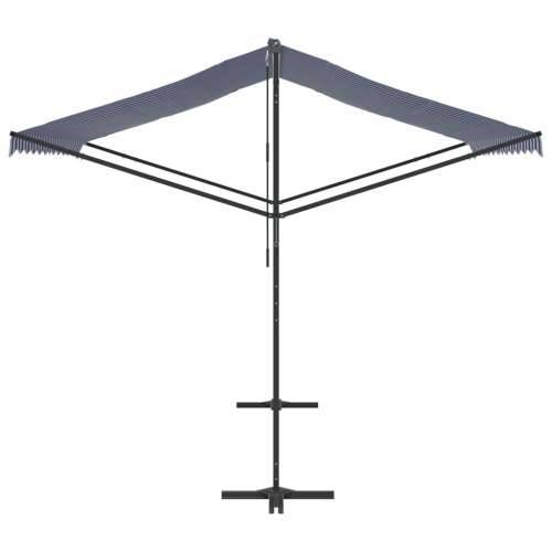 Samostojeća tenda plavo-bijela 300 x 300 cm od tkanine i čelika - Bijela 3 x 3 m 1 Cijena