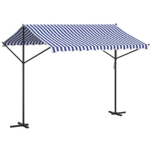 Samostojeća tenda plavo-bijela 300 x 300 cm od tkanine i čelika - Bijela 3 x 3 m 1 Cijena